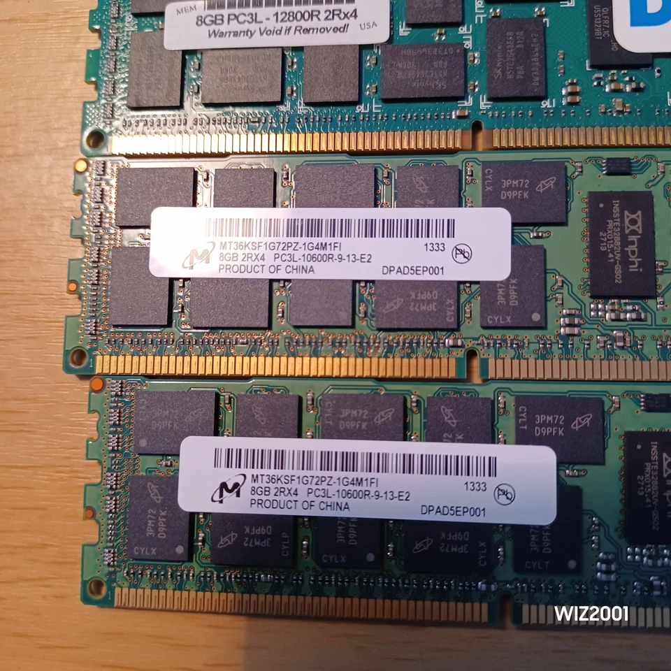 4 x 8gb Dell & MICRON 32GB 240-Pin DDR3 SDRAM 10600 & 12800 ECC Reg Server Ram - Image 4 of 4