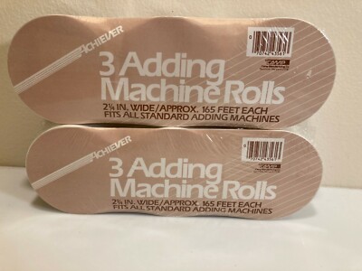 6 Rolls of Adding Machine Paper - New, 2 1/4'' x 160' Camp Manufacturing