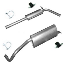 Komplett Auspuff mittel end+Anbausatz Skoda Fabia II Seat Ibiza III/IV Neuware