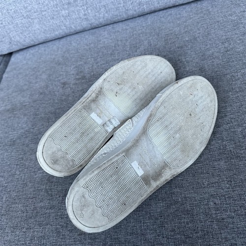 Zapatillas Aquatalia para mujer Alisha de cuero deslizantes tejidas blancas talla 8,5 Italia - Imagen 8 de 12