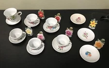 Vintage Miniature Porcelain Doll Tea Set. Nice holiday gift!