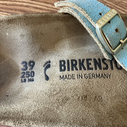 Birkenstock Yao Washed Metallic Aqua EUR 39 Women’s US Size - 8 - Picture 8 of 12