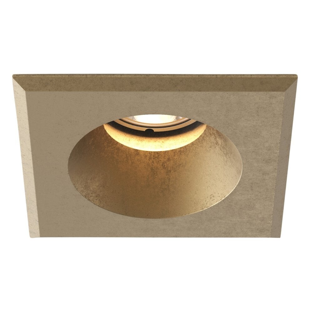 Astro Brass Downlight Square GU10 Solid Metal Solway 1416005