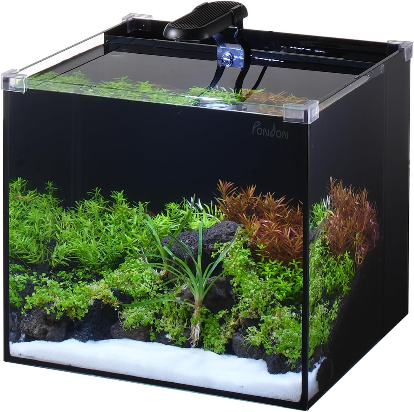 5 Gallon Fish Tank, Low Iron Rimless Glass Aquarium Starter Kits with Backpack P