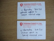 1982/3 - Rotherham United v Barnsley - 2 x Official Postcards