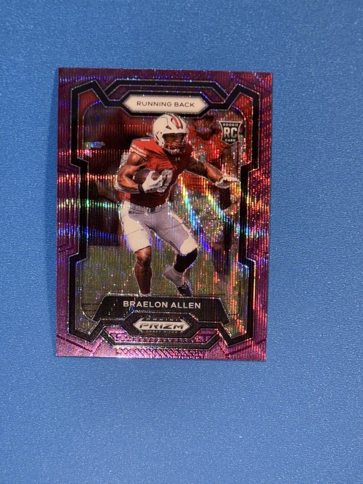 2024 Panini Prizm Draft Picks Purple Wave Prizm Braelon Allen Rookie RC #129