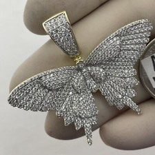 Lady 925 Solid Sterling silver Cubic Zircon Butterfly Pendant