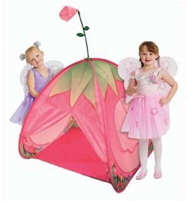 New Schylling Toddler Girl Pop-Up Pink Flower Fairy Play Tent