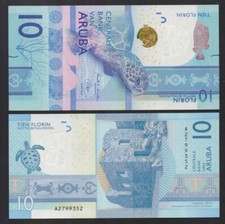 ARUBA: B121a P#new 10 Aruba Florins Uncirculated Banknote.
