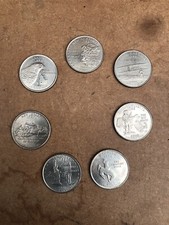 x7 State Quarter Dollars, Idaho, New Jersey, New York, Wyoming, Massachusetts ++
