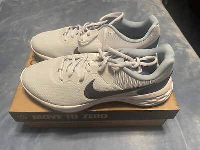 Brand New Pair Of Men s NIKE REVOLUTION 6 Next Nature Pure Platinum Thunder Blue