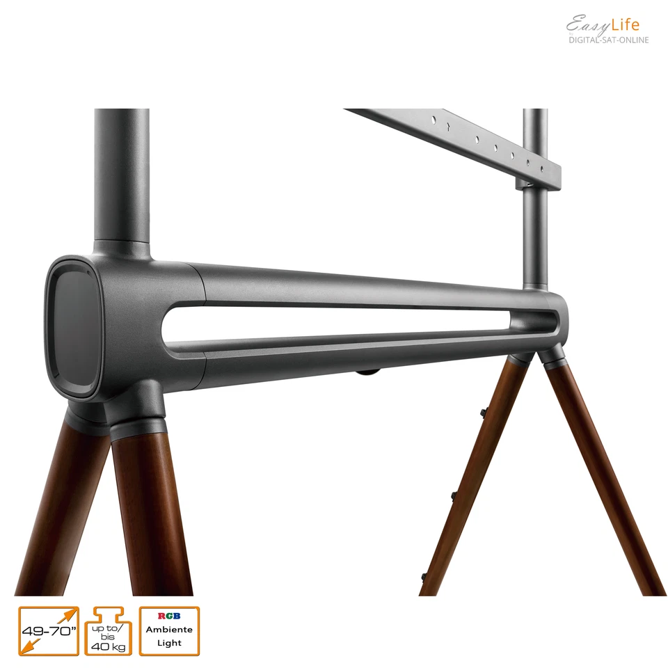 Design 4-Bein TV-Stativ Ambiente Beleuchtung - Halterung bis 70'' Zoll - 40 kg - Bild 2 von 4