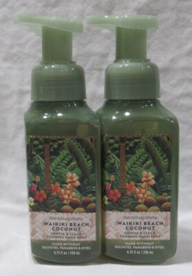 Bath & Body Works Gentle & Clean Foaming Hand Soap Set 2 WAIKIKI BEACH COCONUT