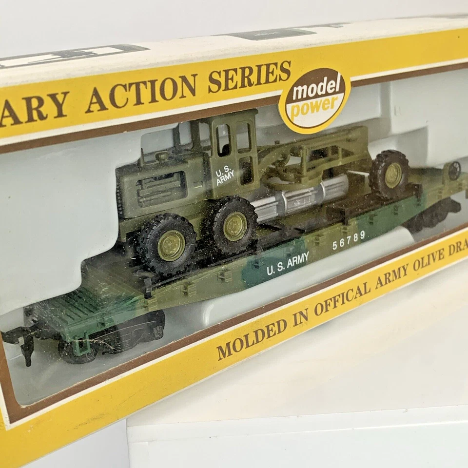 HO Model Power Military Action Series 9159 U.S. Army Flatcar w/ Road Grader - Image 2 of 4