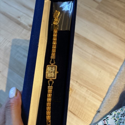 Camrose & Kross Jacqueline Kennedy JBK Quartz Gold Chain Bracelet Watch - Picture 7 of 9
