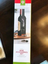 WINE ACCESSORIES KIT: NEW IN BOX! CORKSREW STOPPER 5 PIECE