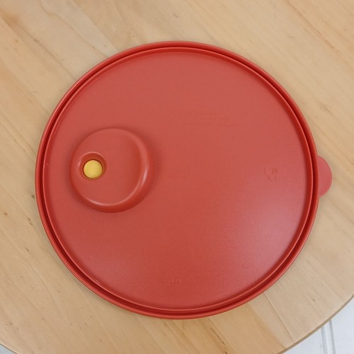 Tupperware Coperchio di Ricambio Rotondo Ventilato #3702A Arancione 7,5 Pollici Made USA - Foto 5 di 8