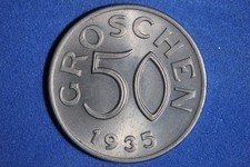 1935 Austria 50 Groschen Copper-Nickel Coin #M25365