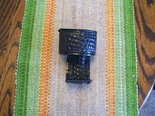 Dutyman 4121 Blk BW Leather Steel Based Universal Handheld Radio Holder Carrier