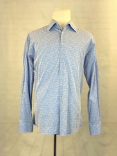 Etro Men's Light Blue Paisley Jacquard Cotton Dress Shirt XL 17-17.5 36/37 483