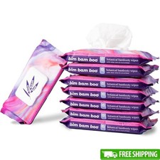 Premium Bamboo Wet Wipes XL Flushable Eco-Friendly Aloe Vera Cucumber 42 Count