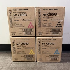 Genuine Ricoh MP C8003 Toner Set KYMC 842196 842197 842198 842199 New Damage Box