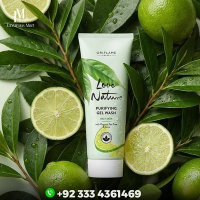 Oriflame Love Nature Purifying Gel Wash Tea Tree Lime Oily Skin Cleanser