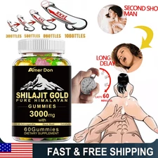 100% Pure Shilajit Gummies–Pure Organic, Rich in Fulvic Acid, Natural Supplement