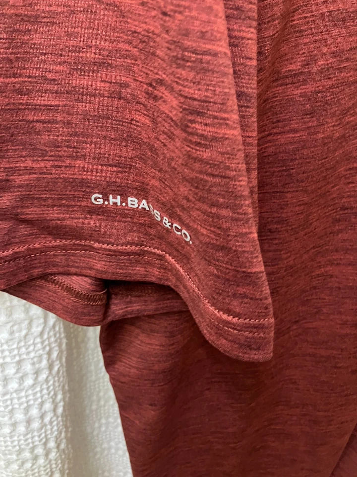 G. H. Bass Mens Short Sleeve Collared Casual Button Front Polo Shirt SZ L - Imagem 3 de 3