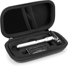 Hard Shell Case with Shaving Kit Storage for Short/Long Handled Razor Blades an