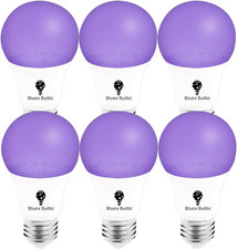 6 Pack LED Black Light Bulb, 9W A19 E26 Blacklight Bulb Level 385-400Nm, Body Pa