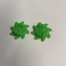 2 Land Mines For 1991 GI Joe Attack Cruiser Vehicle Parts - Green Original