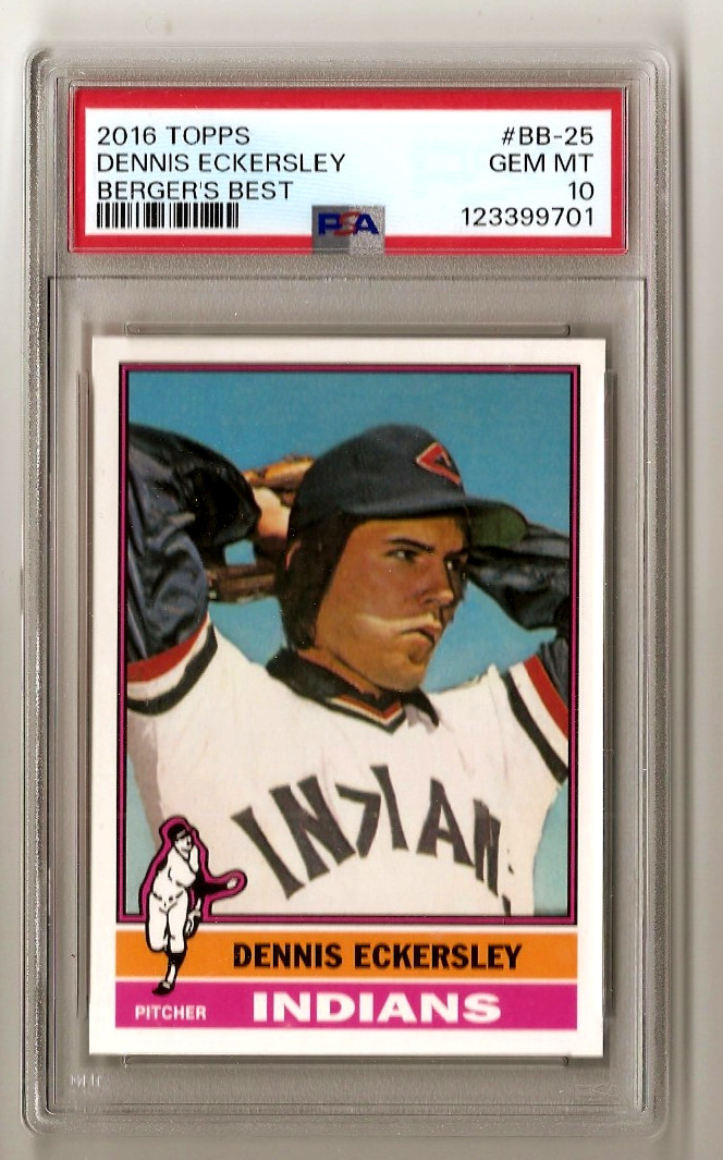 Dennis Eckersley #BB-25 Baseball Cards 2016 Topps Berger's Best trading card — raw and PSA graded price guide