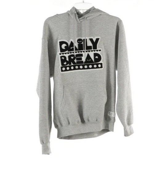 Gray Hoodie With Front Print Design