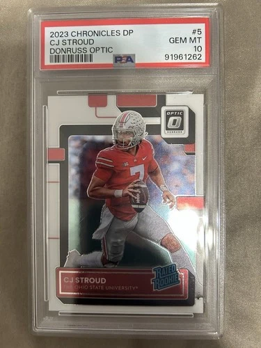 2023 CJ Stroud, Donruss Optic Chronicles DP Rookie Card PSA 10 GEM MINT new cert