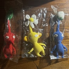 HTF Pikmin Europe Import Plush Figure Club Nintendo Set 2009 EU Wii Rare SEALED