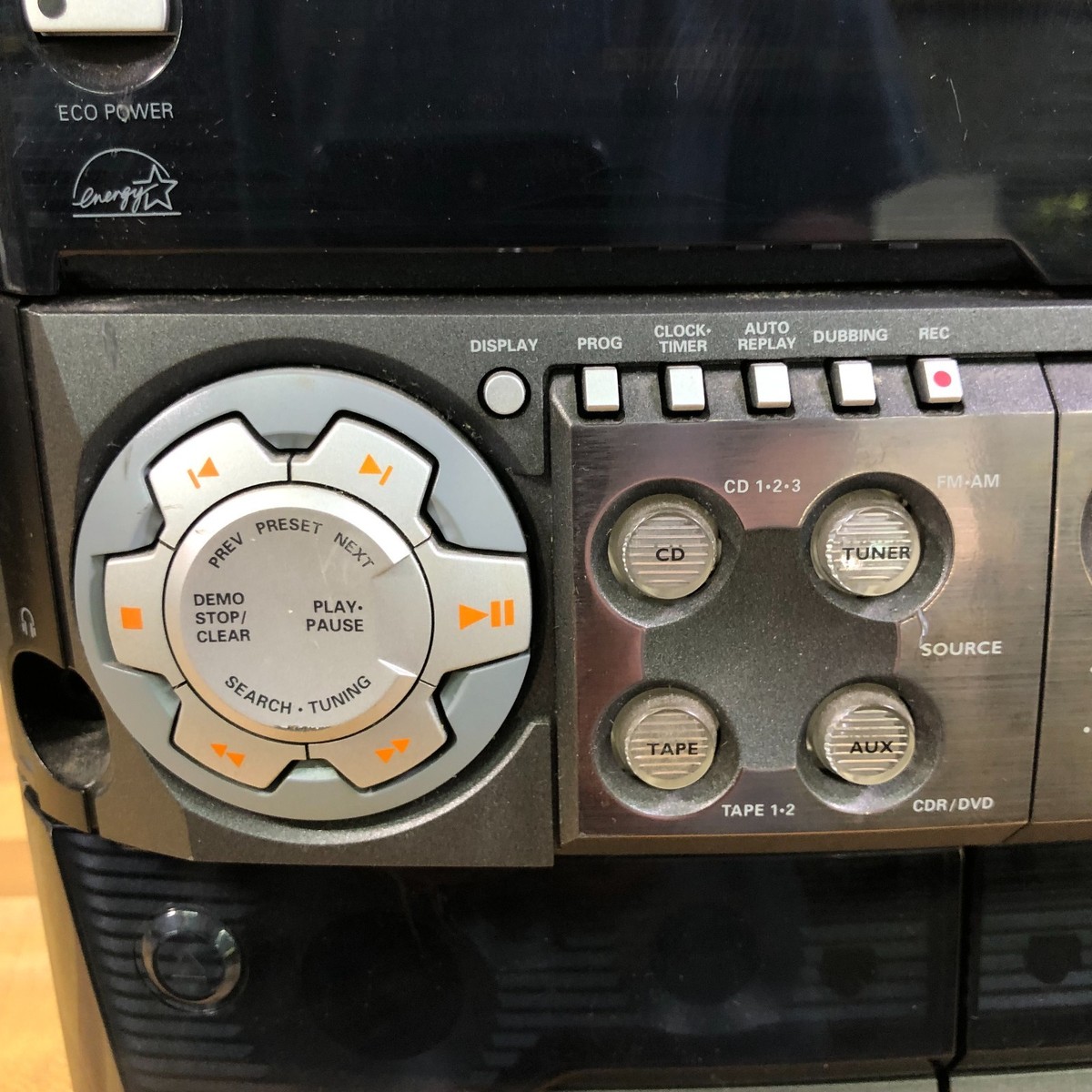 Philips FW-C550 Black Dual Cassette Deck 3 CD Changer Speakers