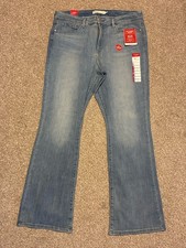 NWT Levi Strauss Signature Womens Mid Rise Bootcut Stretch Jeans 18M 34x32