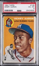1954 TOPPS #128 HENRY AARON PSA 4