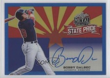 2018 Leaf Metal Draft State Pride Blue 30/35 Bobby Dalbec #SP-BD1 Auto 08jk