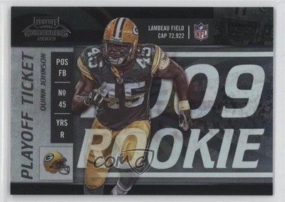 2009 Playoff Contenders Ticket 35/99 Quinn Johnson #194 Rookie RC 2d8