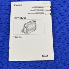 Cannon ZR500 Digital Camcorder Instruction Manu