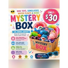 Mystery Box Kids Toys Playsets Pool Water floats Nerfs Plushes collectibles