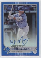 2022 Topps Chrome Veteran Blue Refractor 5/150 Whit Merrifield #CVA-WM Auto 6fs