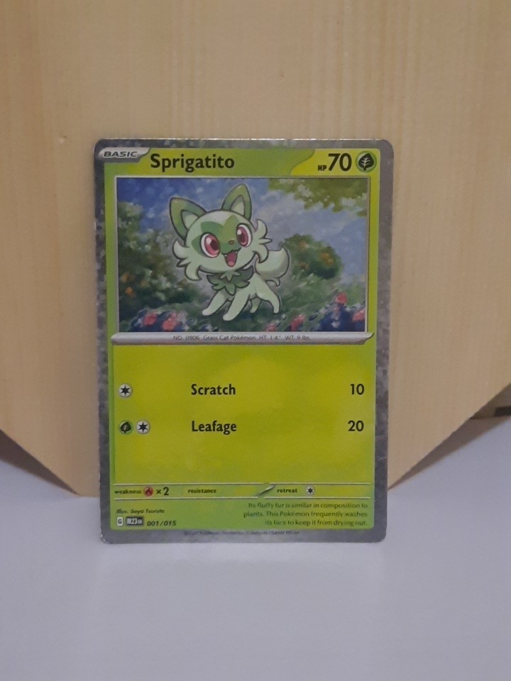 Sprigatito 001/015 McDonald's Promo 2023 Holo Pokemon TCF Card LP