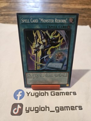 INFO-EN099 Spell Card Monster Reborn : Super Rare 1st Edition YuGiOh Card