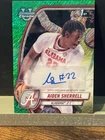 2024-25 Bowman U Chrome Aiden Sherrell Bowman 1st Green Shimmer Auto