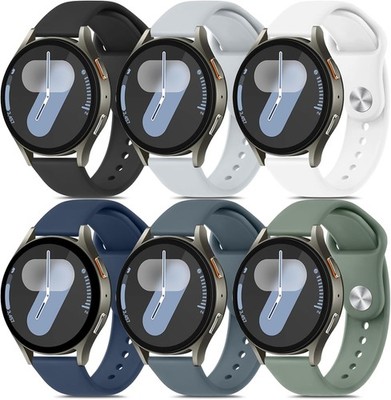 6 Pack Soft Silicone Strap Compatible with Samsung Galaxy Watch 7 40mm 44mm