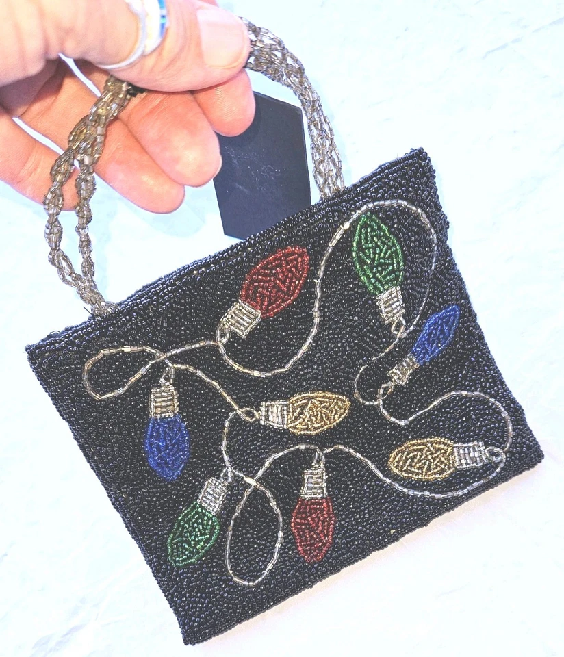 INGE CHRISTOPHER NUEVO CON ETIQUETAS Cuentas Vacaciones Navidad Luces Cartera Bolso Asas Cuentas GLAM Foto 3 de 4