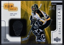 2001-02 Upper Deck Top Shelf Goalie Gear Byron Dafoe LP-BD Goalie Pad 8654